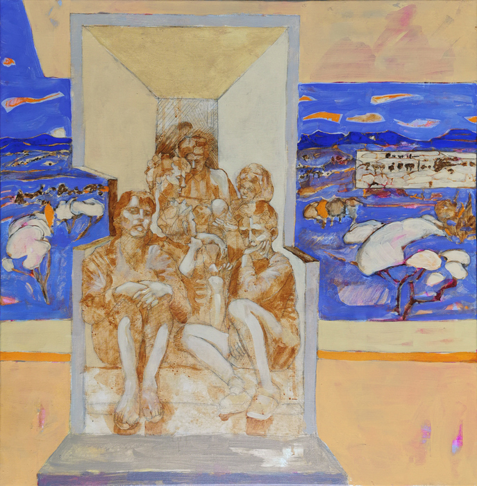 Escalier - 80x80 - technique mixte